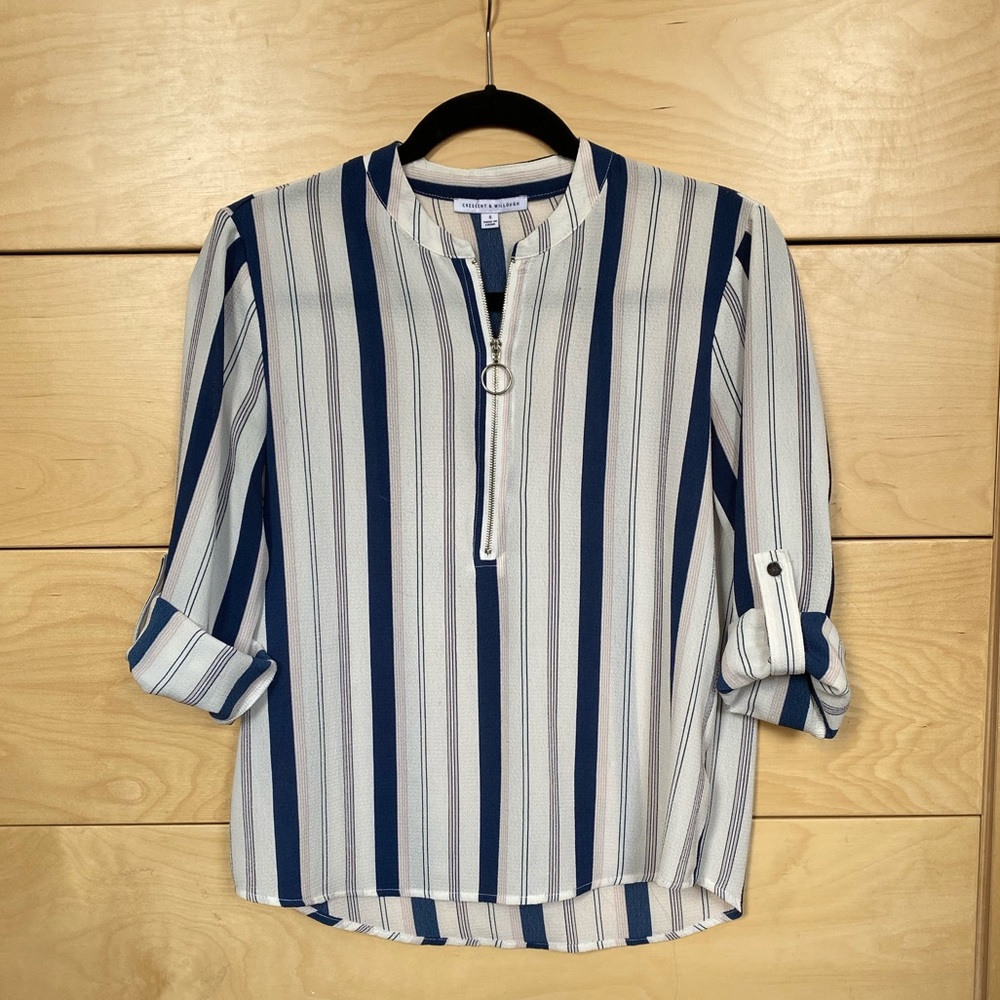 Crescent and Willough Striped Blouse